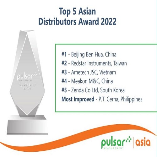 AMETECH LỌT VÀO TOP 3 DISTRIBUTOR AWARD 2022 CỦA PULSAR ASIA